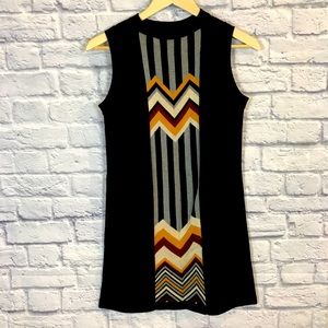 Missoni for Target Black Chevron Striped Knit Dress Womens Sz XS Sleeveless NWT